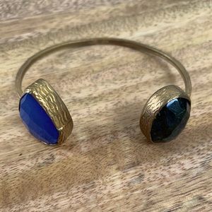 Rachel Roy Blue/dark green and gold bracelet